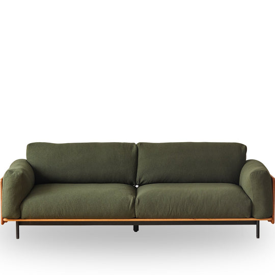 Scandinavian Boucle Fabric 4 Seater Sofa HARVEST