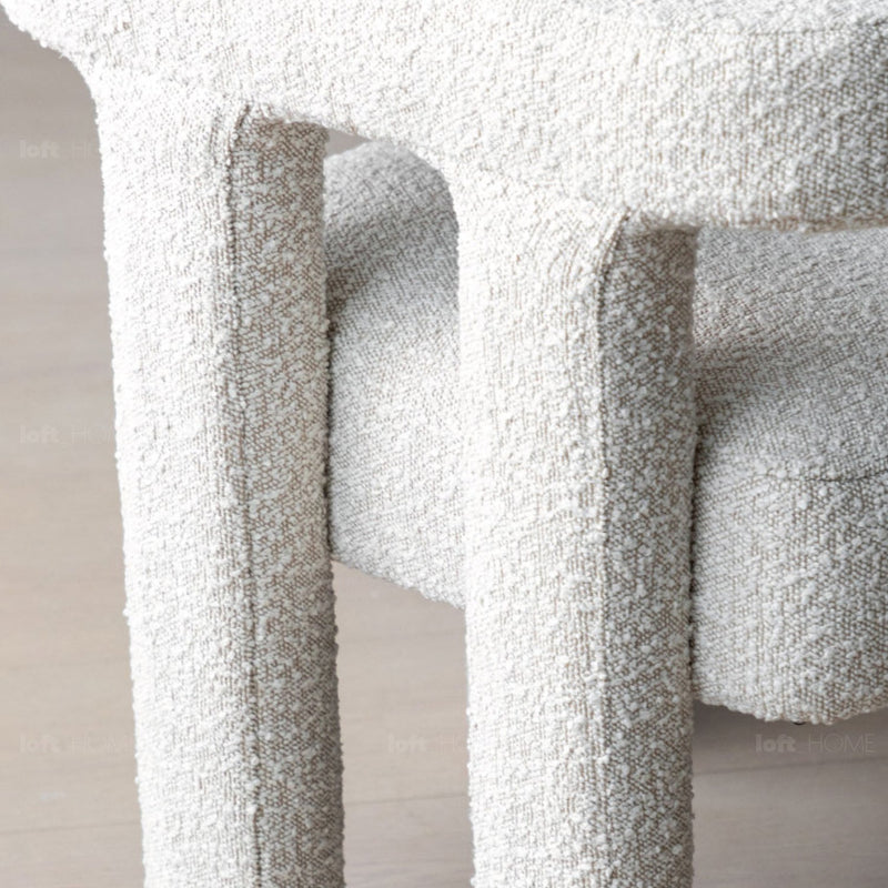 Bauhaus Boucle Fabric Dining Chair WHIM Material Details Chart