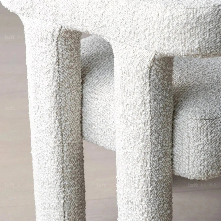 Cream Boucle Fabric Dining Chair WHIM