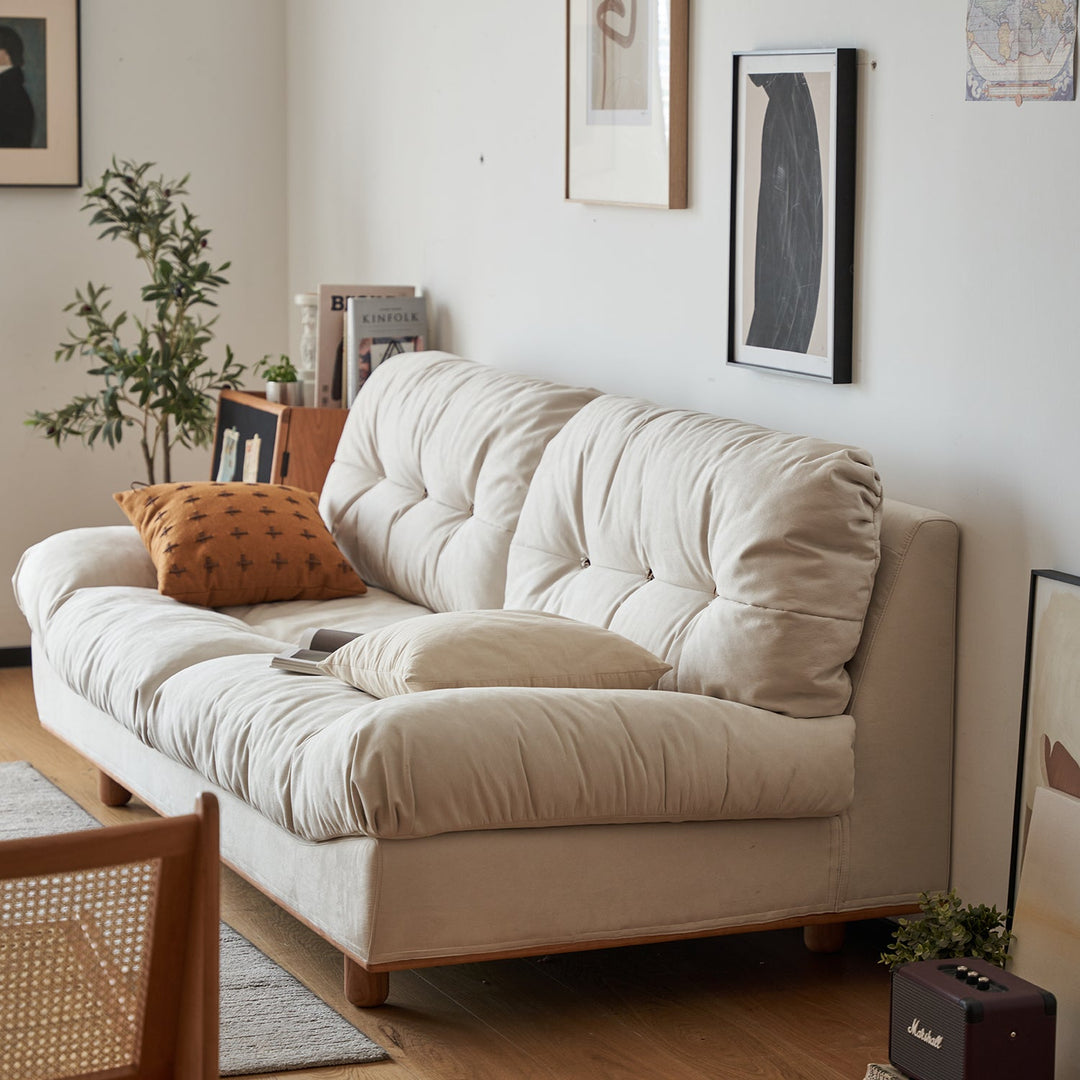 Scandinavian cat scratch resistant fabric 3 seater sofa nimbus with context.
