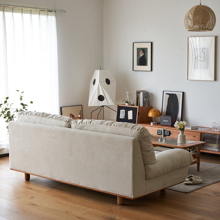 Scandinavian cat scratch resistant fabric 4 seater sofa nimbus layered structure.
