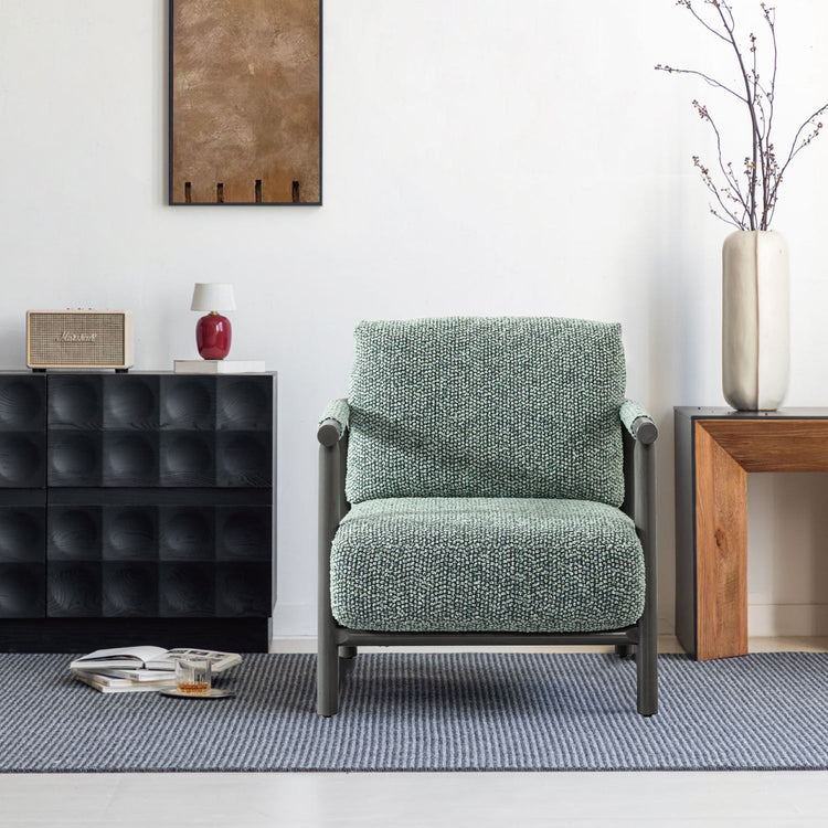 Japandi Chenille Velvet Fabric 1 Seater Sofa SENCE Good to Know Preview-1