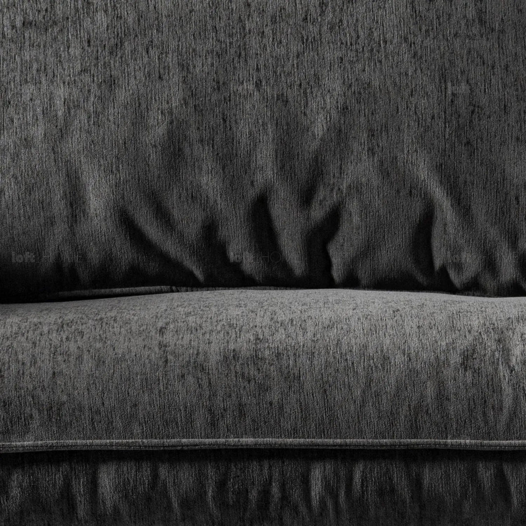 Modern chenille velvet fabric 3 seater sofa dushein color swatches.