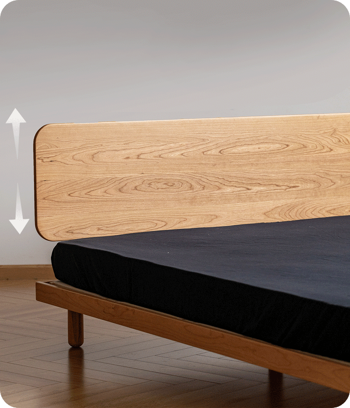 Scandinavian Cherry Wood Bed ISLE