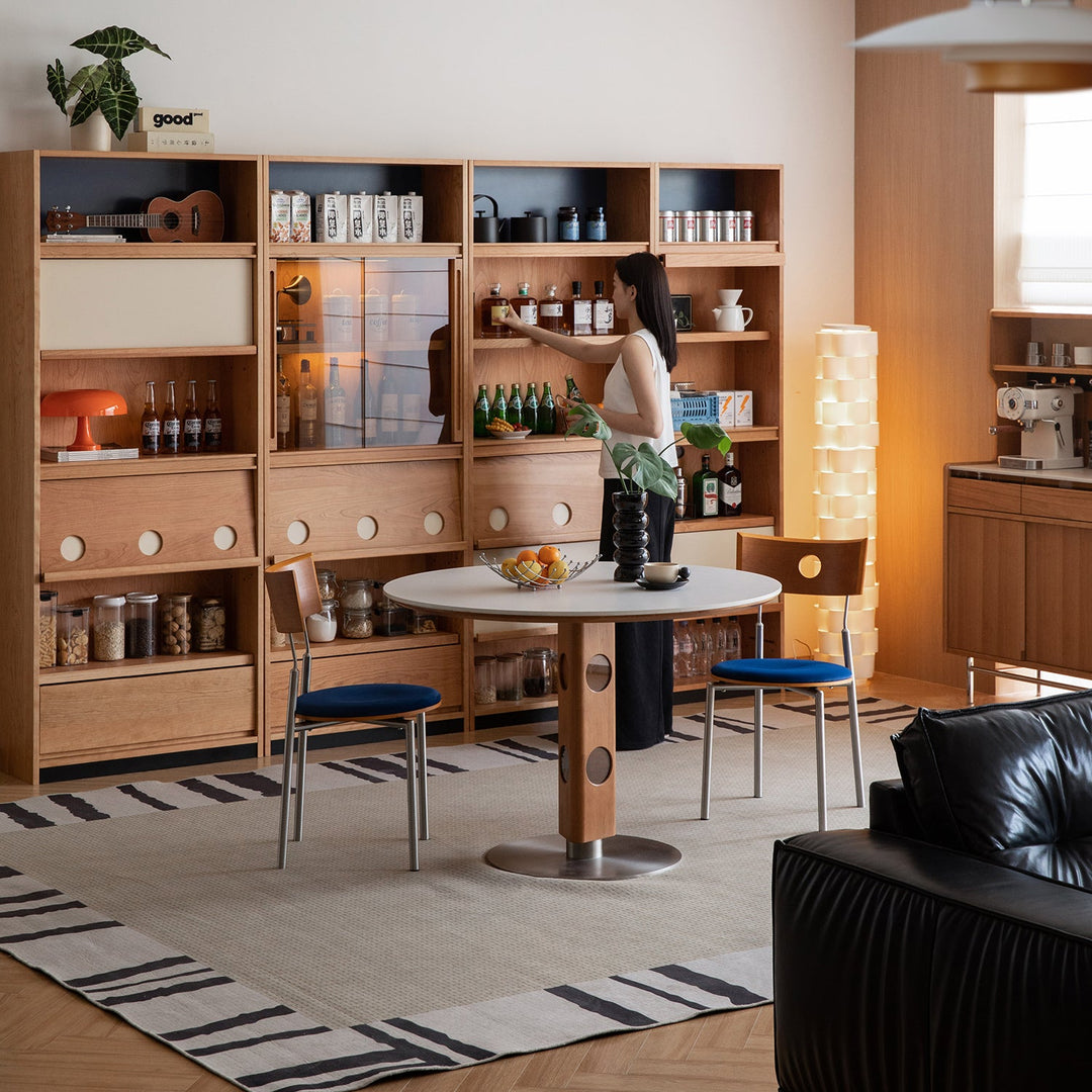 Scandinavian Cherry Wood Bookshelf TIME