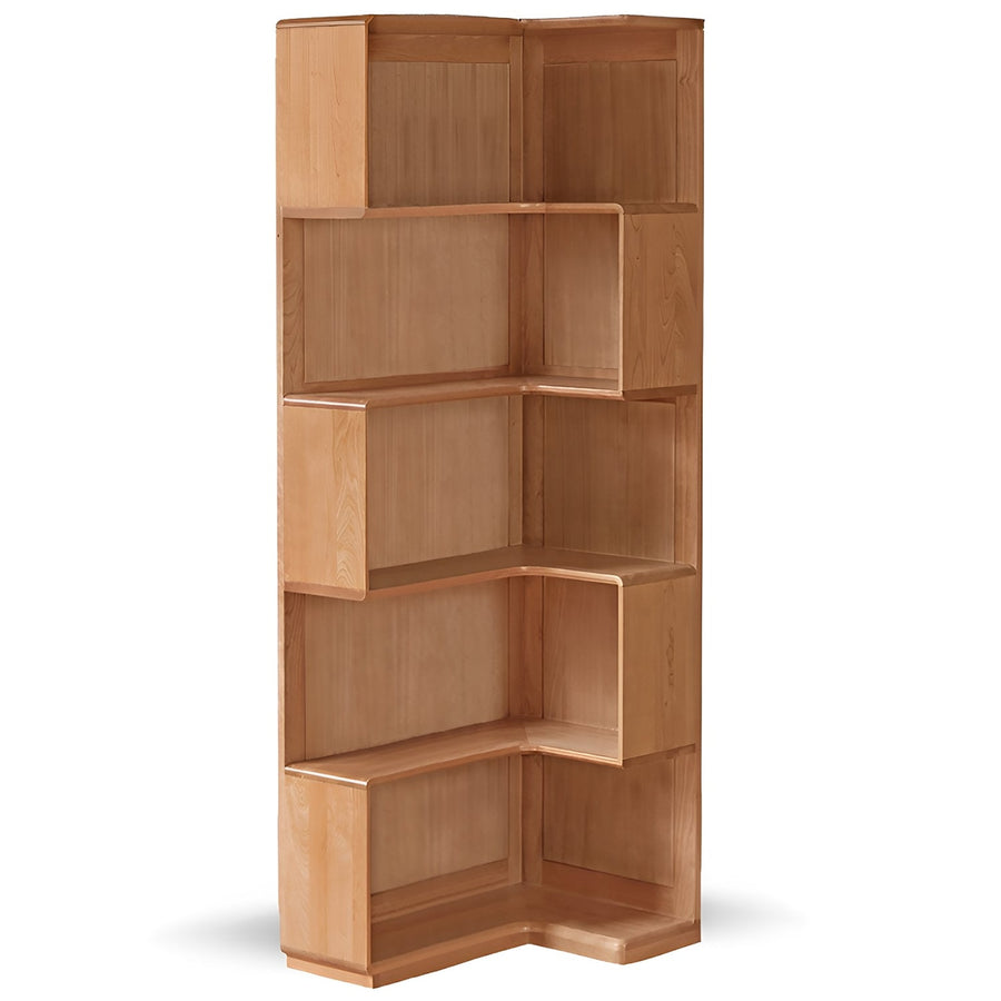 Scandinavian Cherry Wood Corner Bookshelf CORNERA