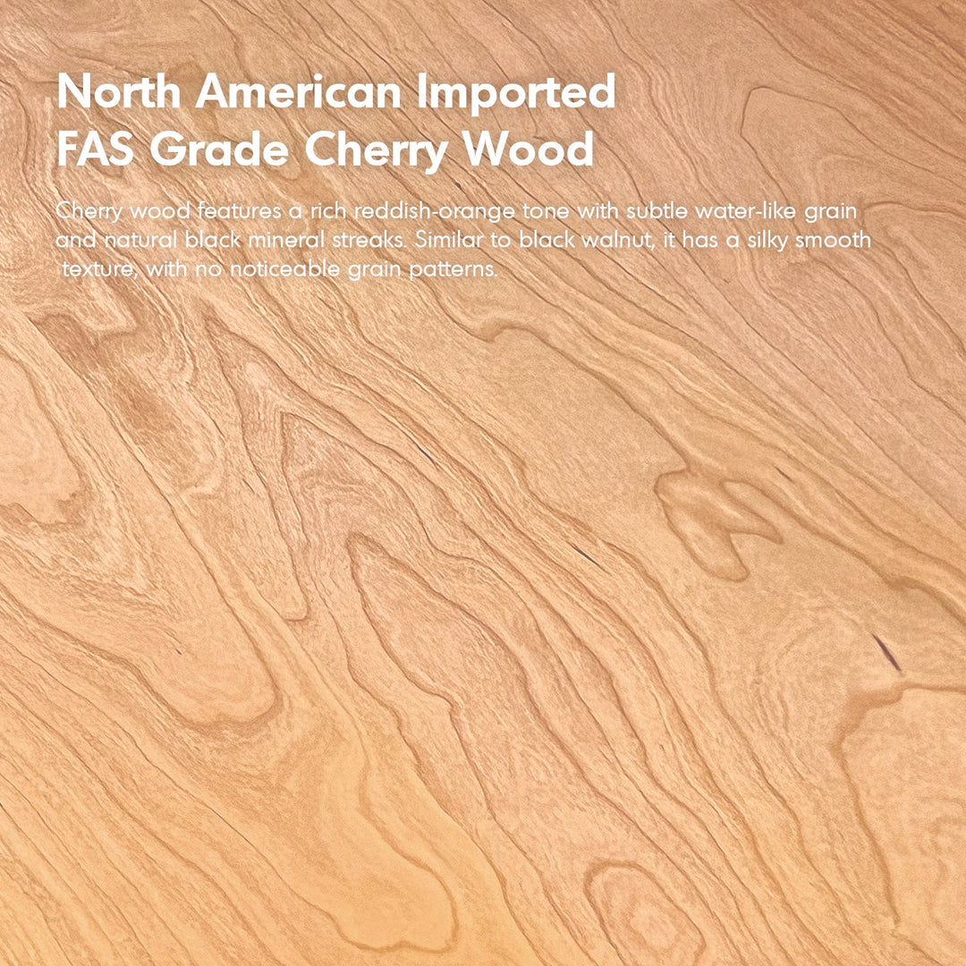 Scandinavian cherry wood corner bookshelf cornera color swatches.