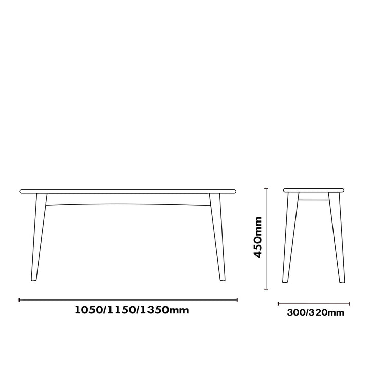 Scandinavian Cherry Wood Dining Bench GREEN