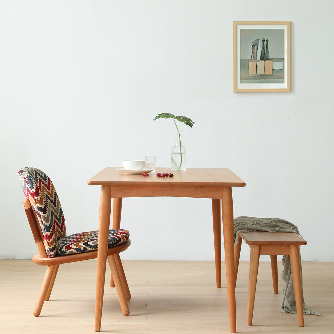 Scandinavian Cherry Wood Dining Bench GREEN