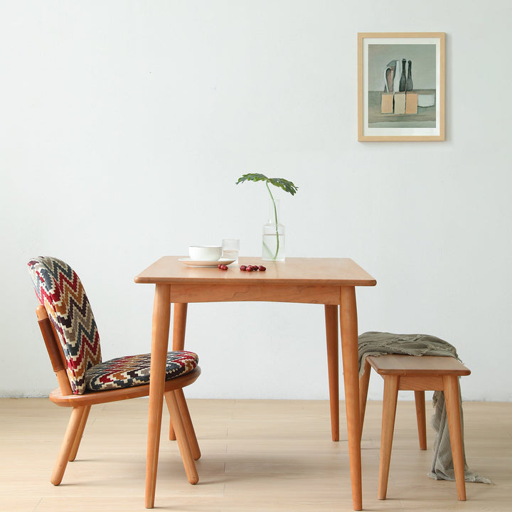 Scandinavian Cherry Wood Dining Bench GREEN