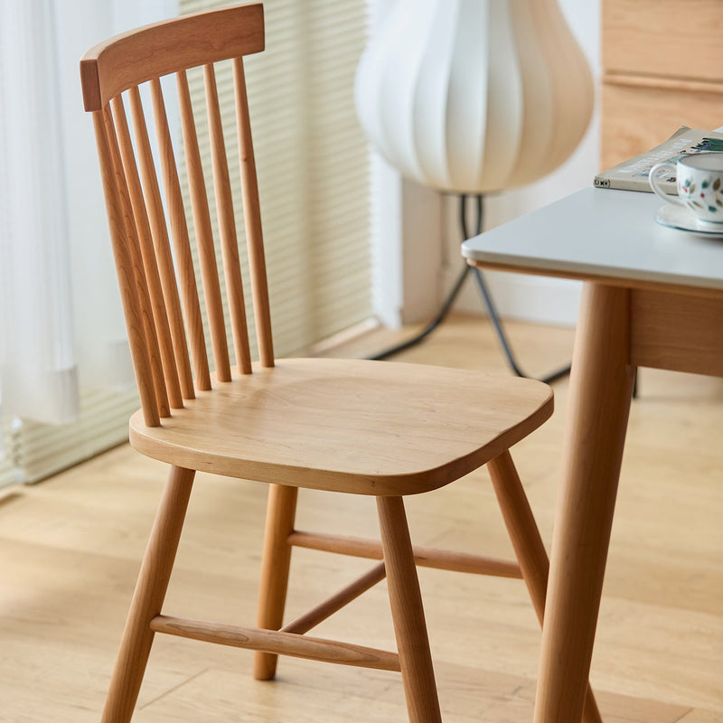 Scandinavian cherry wood dining chair windsor environmental situation.