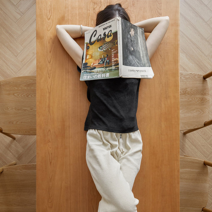 Scandinavian Cherry Wood Dining Table BLUE WHALE