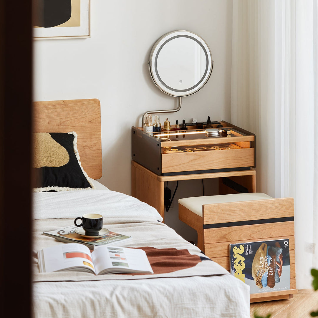 Scandinavian Cherry Wood Dressing Table MIRROR LAKE