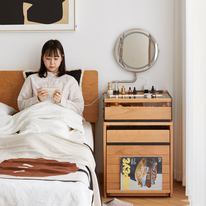 Scandinavian Cherry Wood Dressing Table MIRROR LAKE