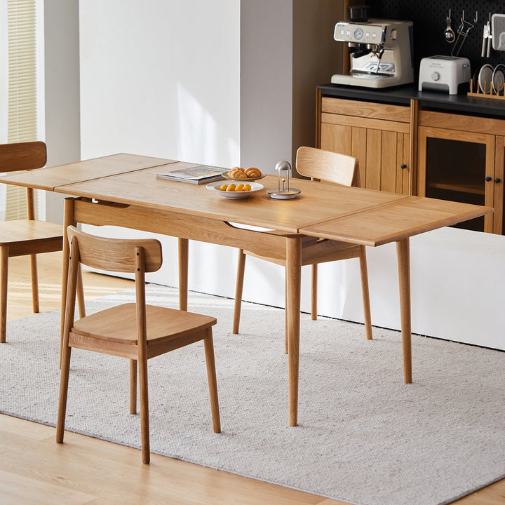 Scandinavian Oak Wood Extendable Dining Table MCGEE