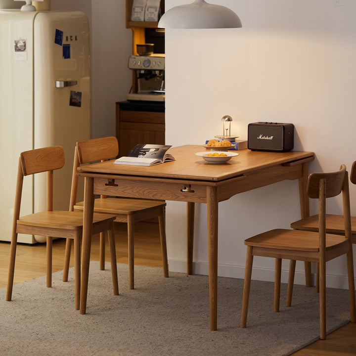 Scandinavian Oak Wood Extendable Dining Table MCGEE