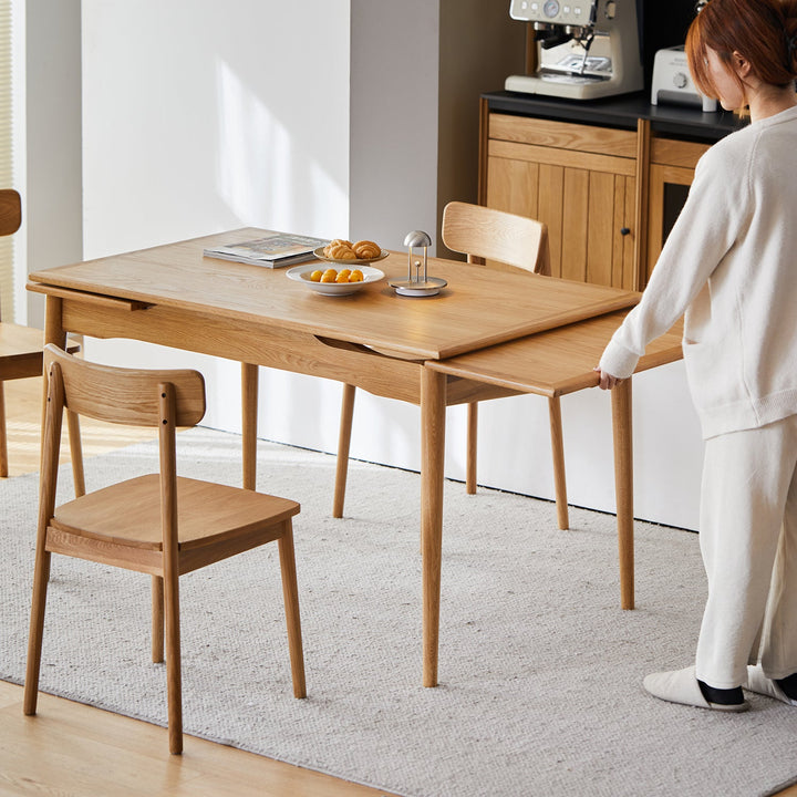 Scandinavian Oak Wood Extendable Dining Table MCGEE