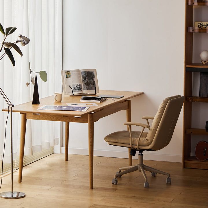 Scandinavian Oak Wood Extendable Dining Table MCGEE