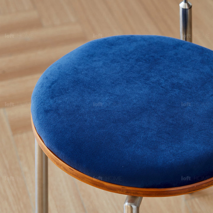 Scandinavian Cherry Wood Mix Weave Fabric Dining Chair TIMELESS