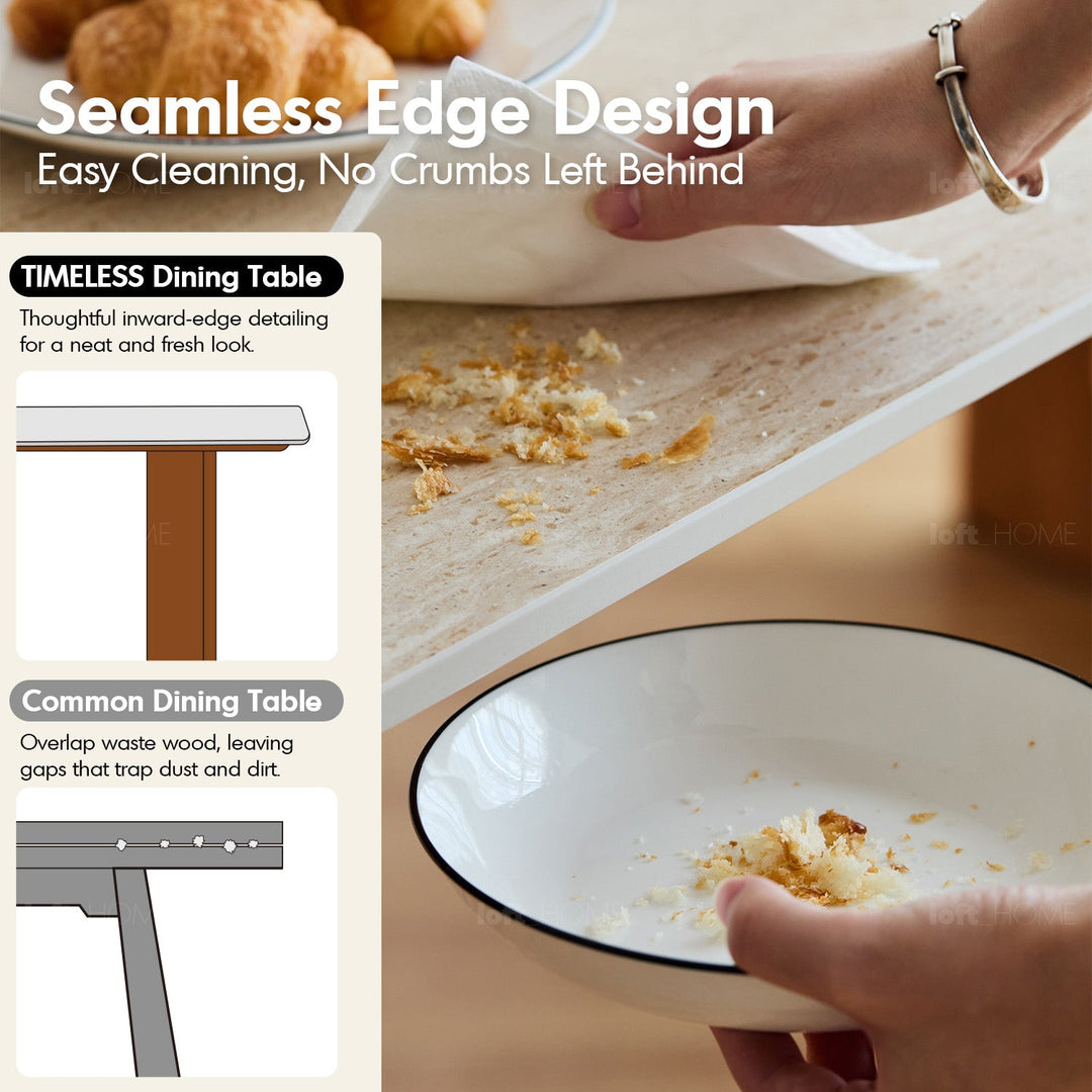 Scandinavian Cherry Wood Sintered Stone Dining Table TIMELESS