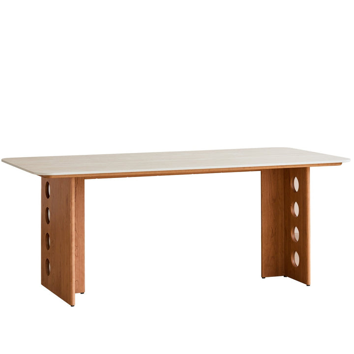 Scandinavian Cherry Wood Sintered Stone Dining Table TIMELESS