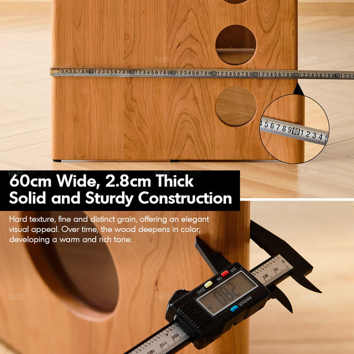 Scandinavian Cherry Wood Sintered Stone Dining Table TIMELESS