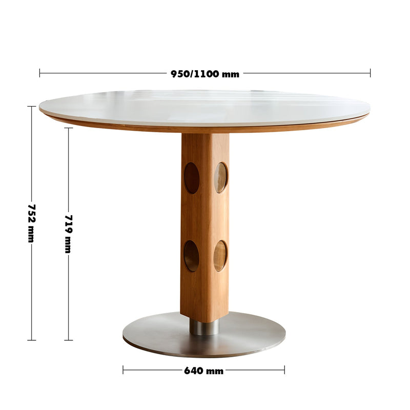Scandinavian cherry wood sintered stone round dining table timeless size charts.