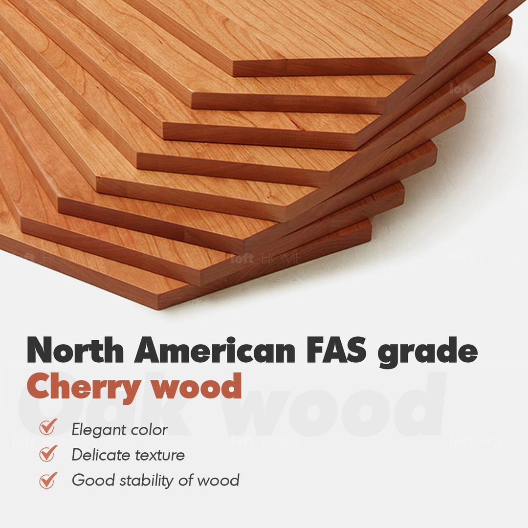 Scandinavian Cherry Wood Sliding Door TV Console TIMELESS