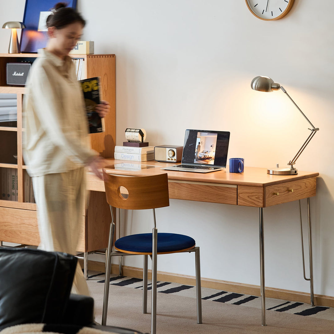 Scandinavian Cherry Wood Study Table TIMELESS