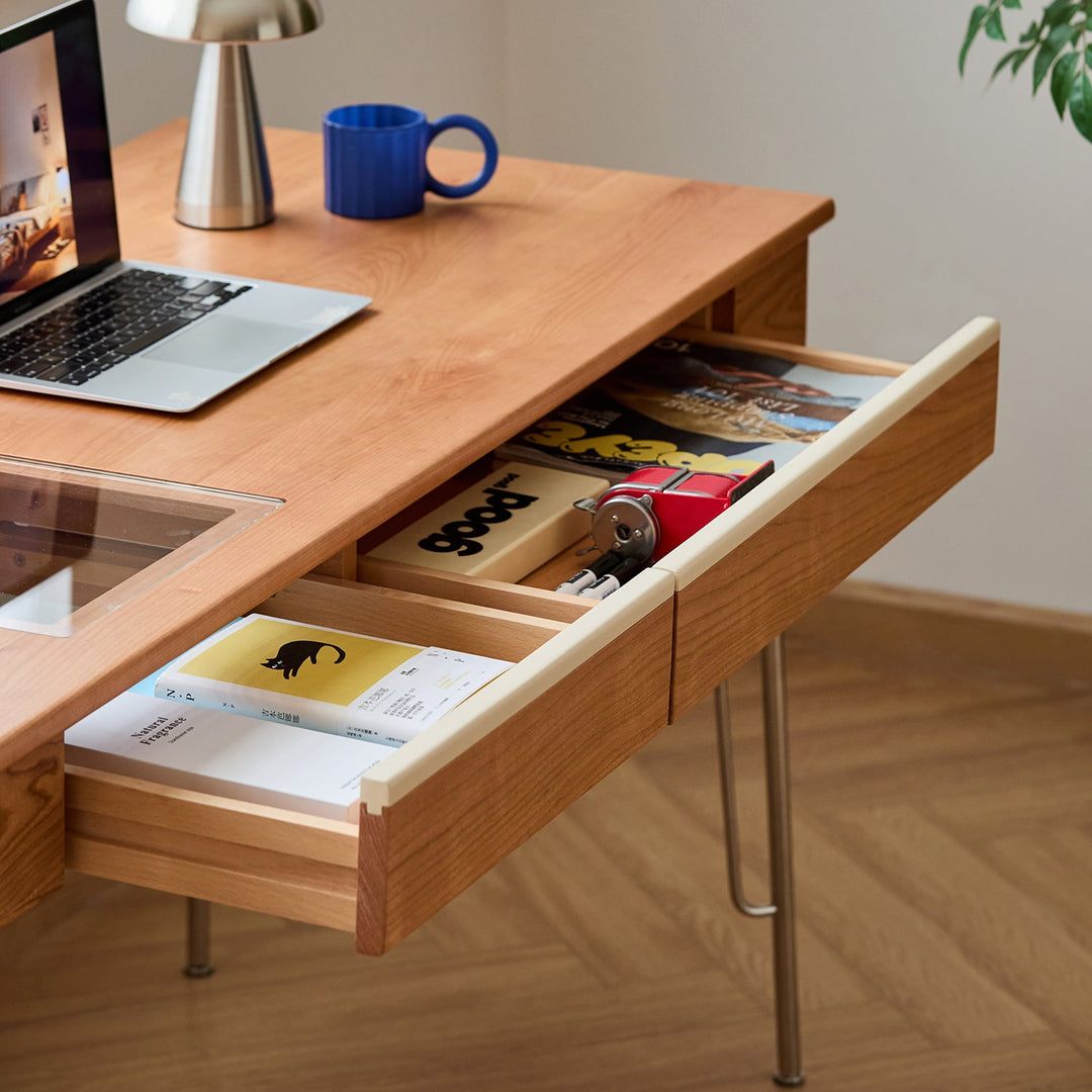 Scandinavian Cherry Wood Study Table TIMELESS
