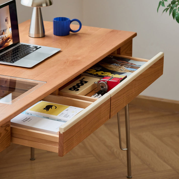 Scandinavian Cherry Wood Study Table TIMELESS