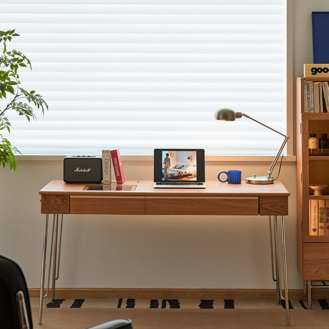 Scandinavian Cherry Wood Study Table TIMELESS