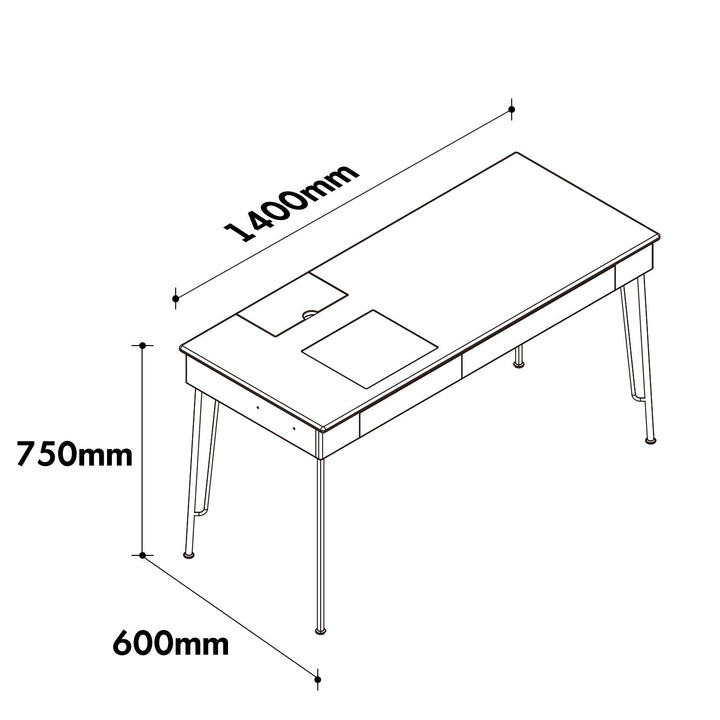 Scandinavian Cherry Wood Study Table TIMELESS