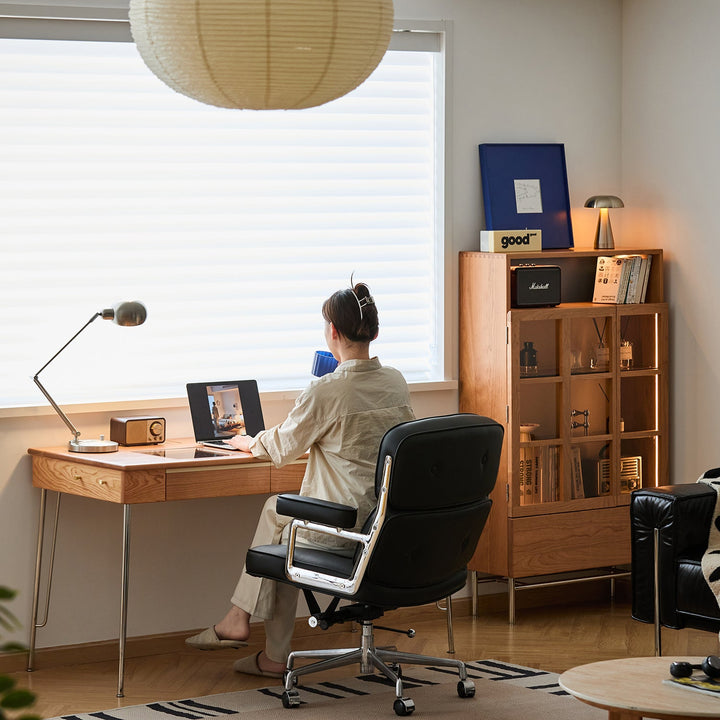Scandinavian Cherry Wood Study Table TIMELESS
