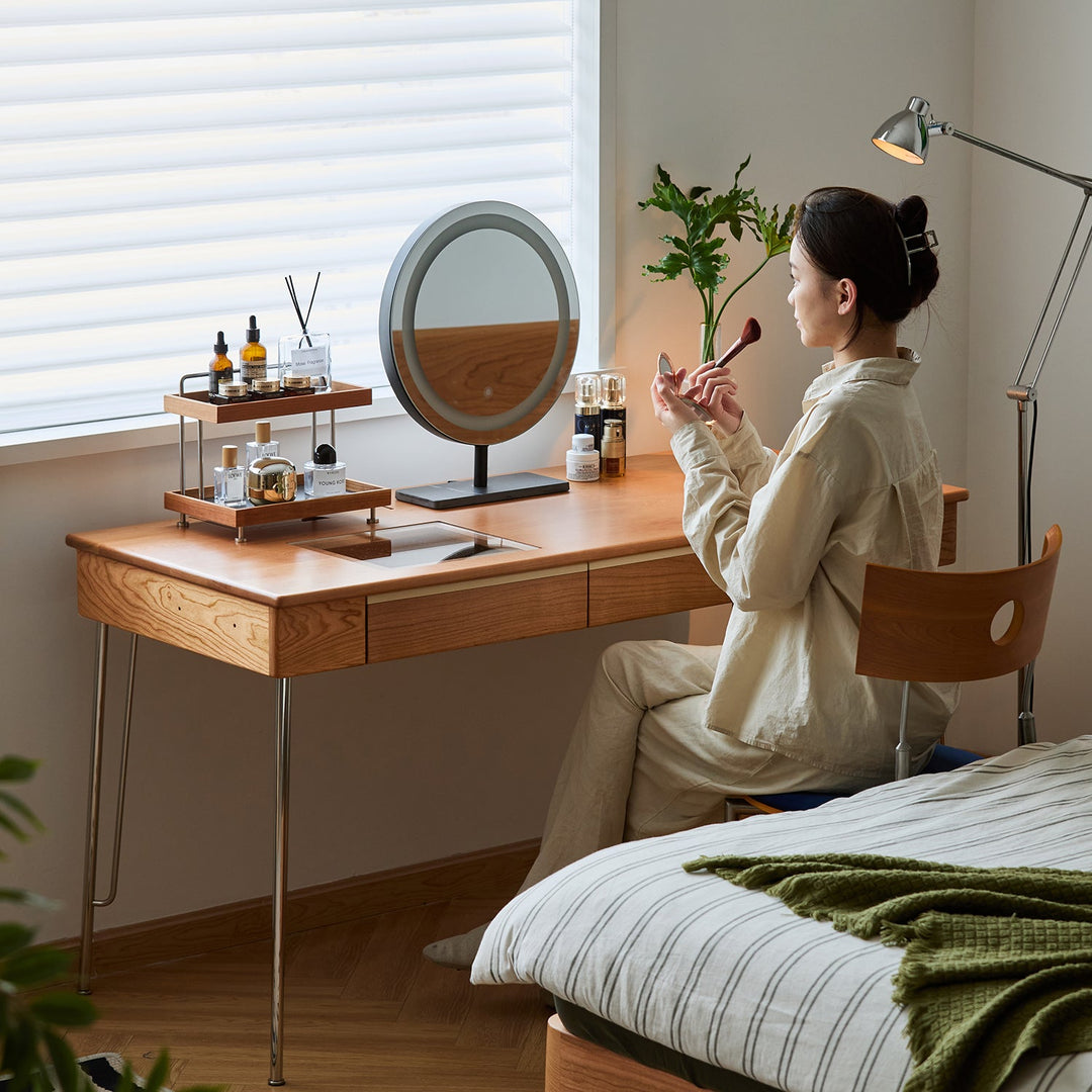 Scandinavian Cherry Wood Study Table TIMELESS