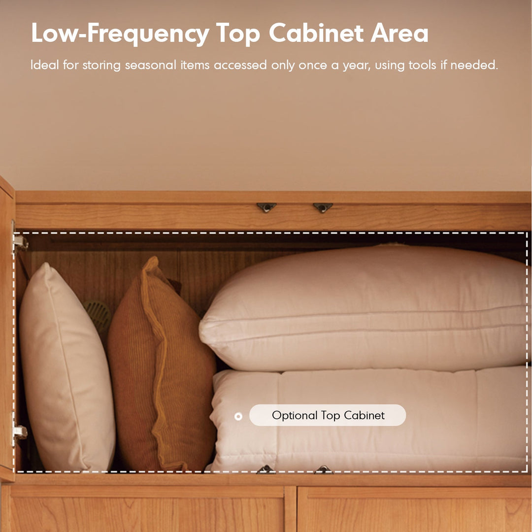 Scandinavian Cherry Wood Swing Door Wardrobe VERA