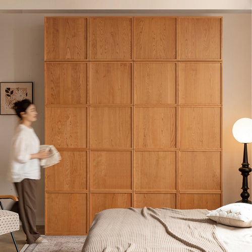 Scandinavian Cherry Wood Swing Door Wardrobe VERA Good to Know Preview-1