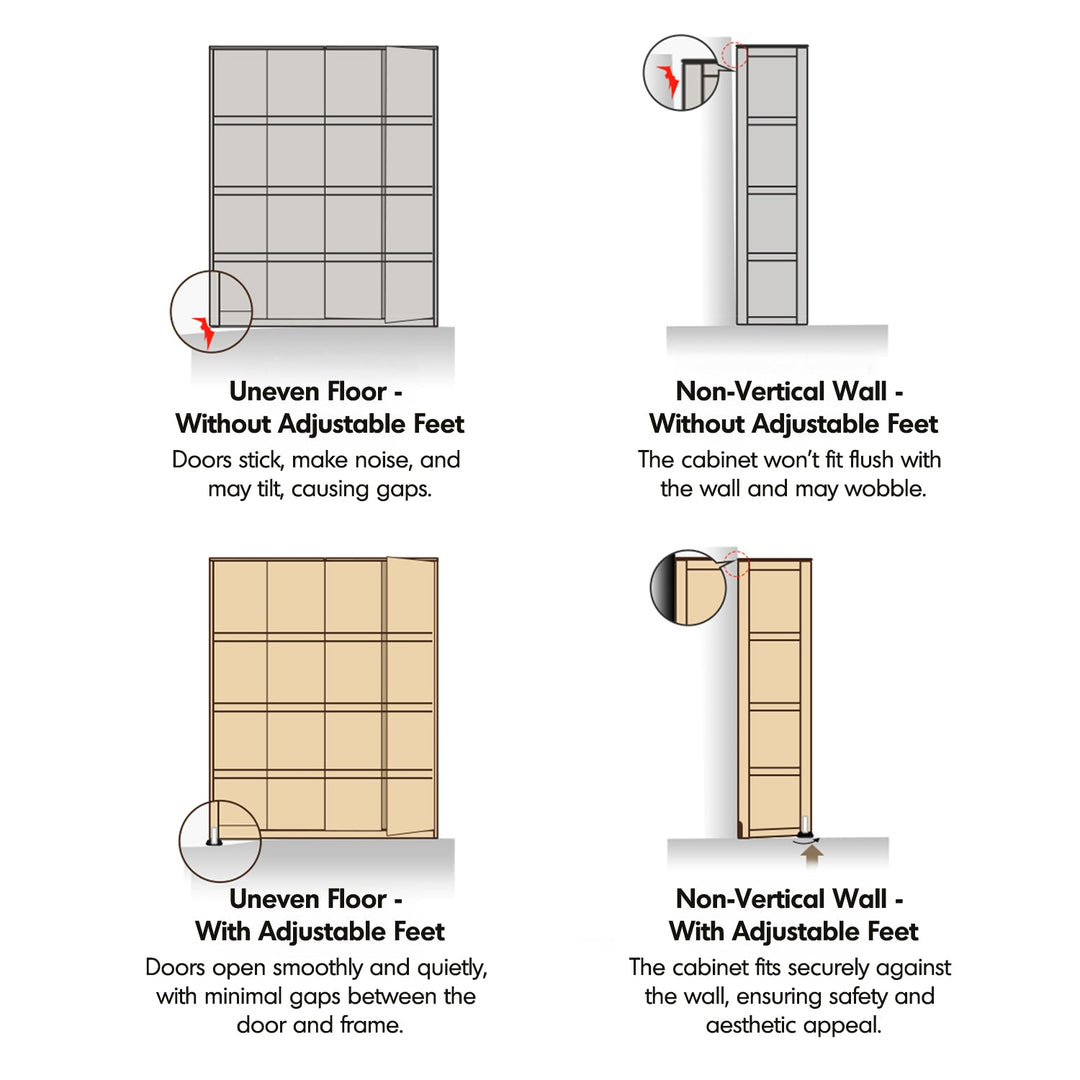 Scandinavian Cherry Wood Swing Door Wardrobe VERA