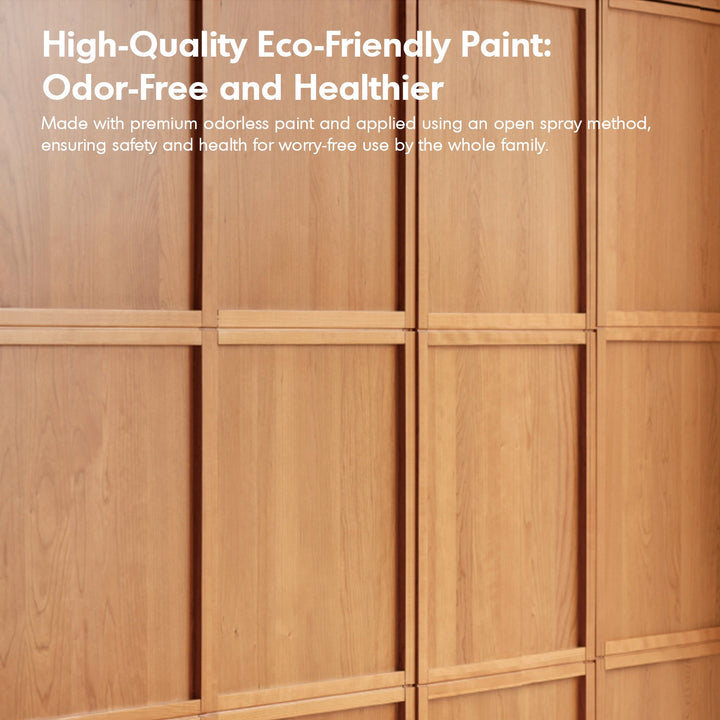 Scandinavian Cherry Wood Swing Door Wardrobe VERA