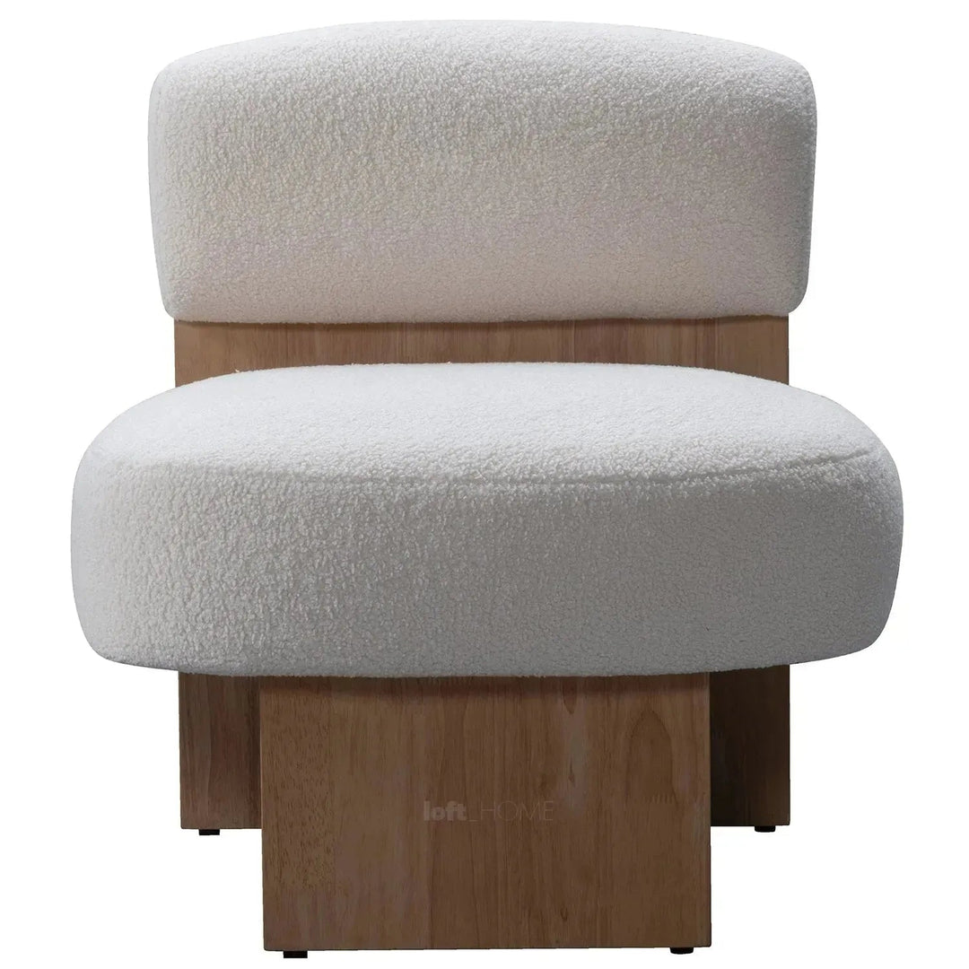 Cream sherpa fabric 1 seater sofa hygge detail 6.