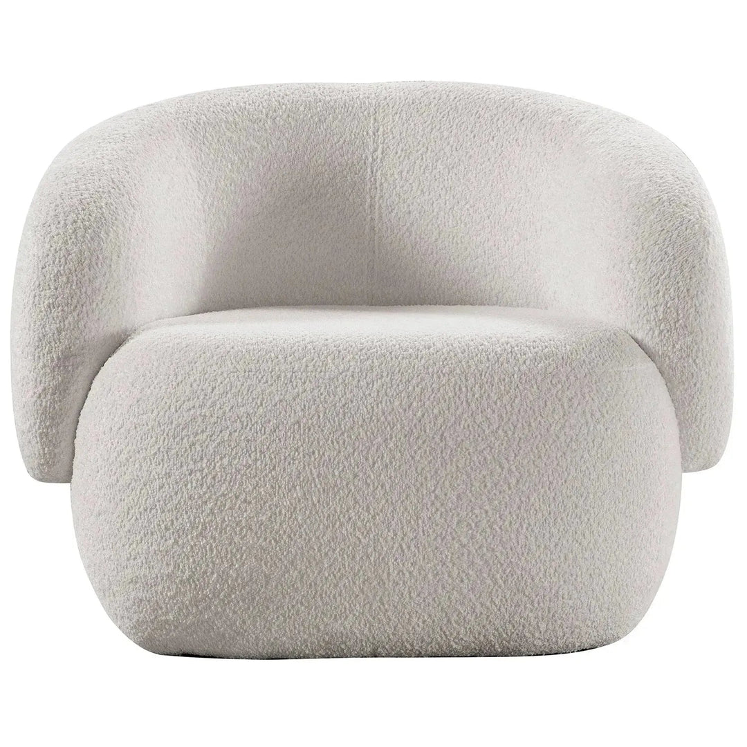 Cream fabric 1 seater sofa oslo in still life.