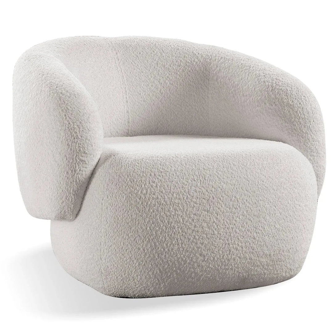 Cream fabric 1 seater sofa oslo in white background.