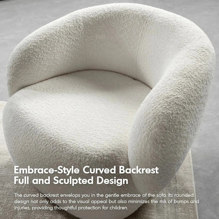 Cream fabric 1 seater sofa oslo in real life style.