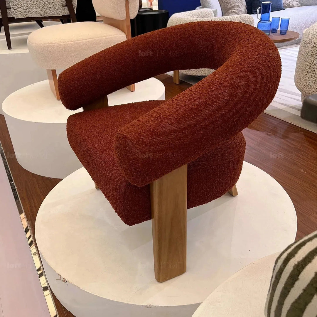 Japandi Boucle Fabric 1 Seater Sofa SERENITY