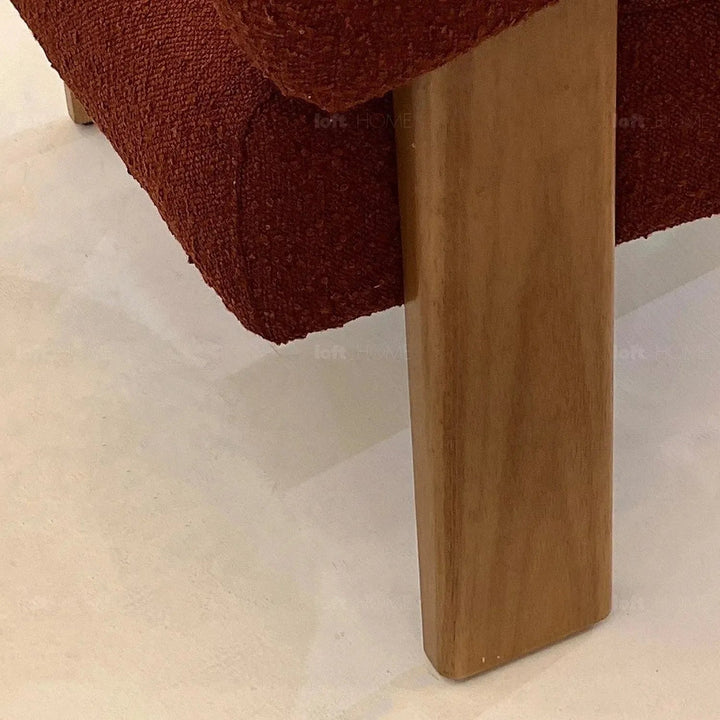 Japandi Boucle Fabric 1 Seater Sofa SERENITY