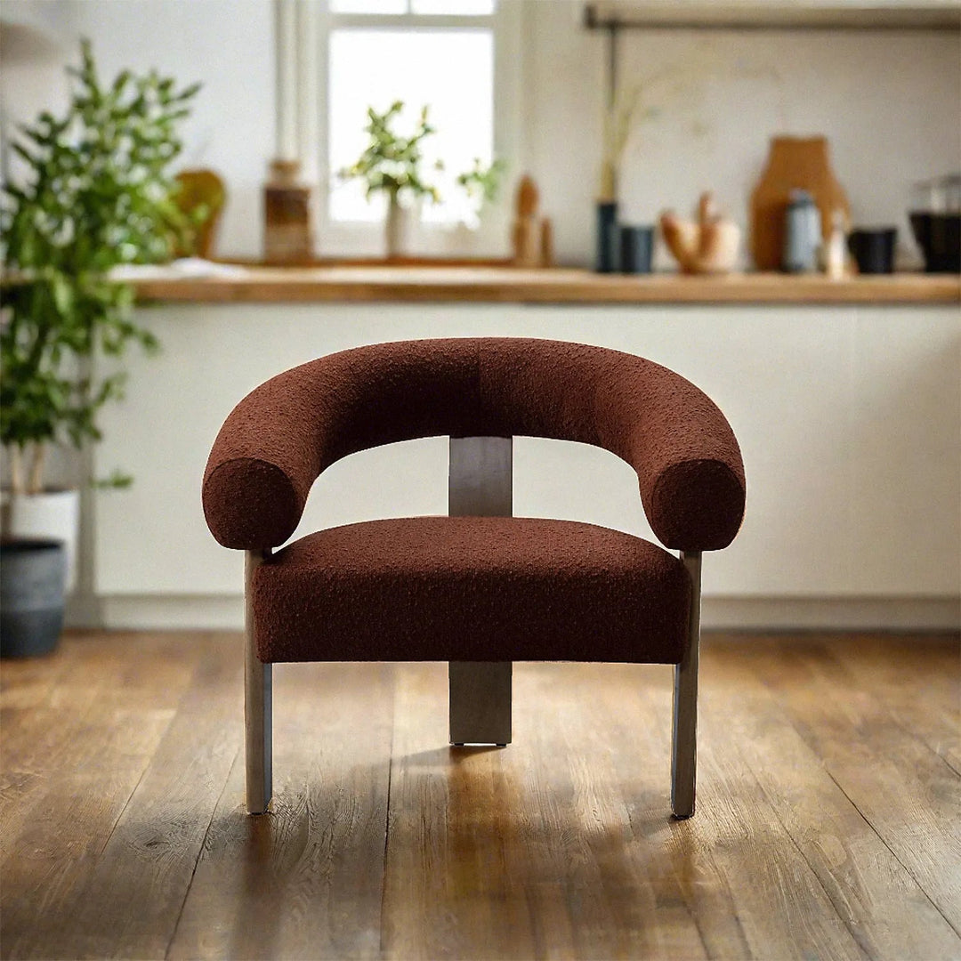 Japandi Boucle Fabric 1 Seater Sofa SERENITY