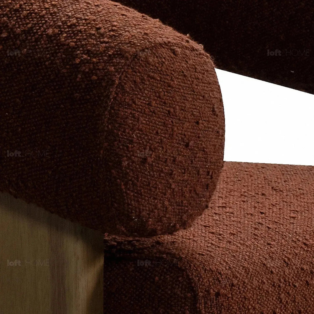 Japandi Boucle Fabric 1 Seater Sofa SERENITY