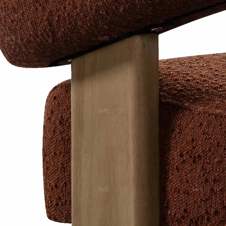 Japandi Boucle Fabric 1 Seater Sofa SERENITY