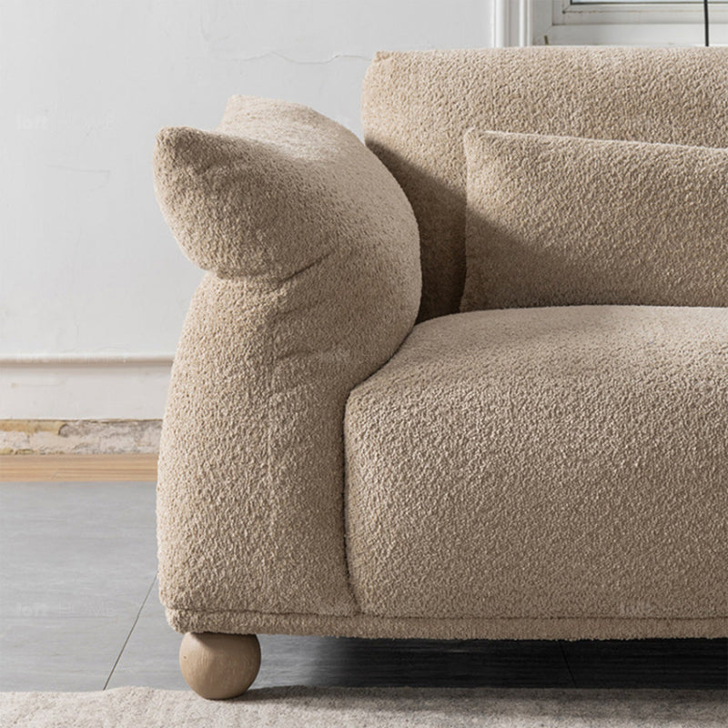 Cream Fabric 3 Seater Sofa FONDUE Material Details Chart