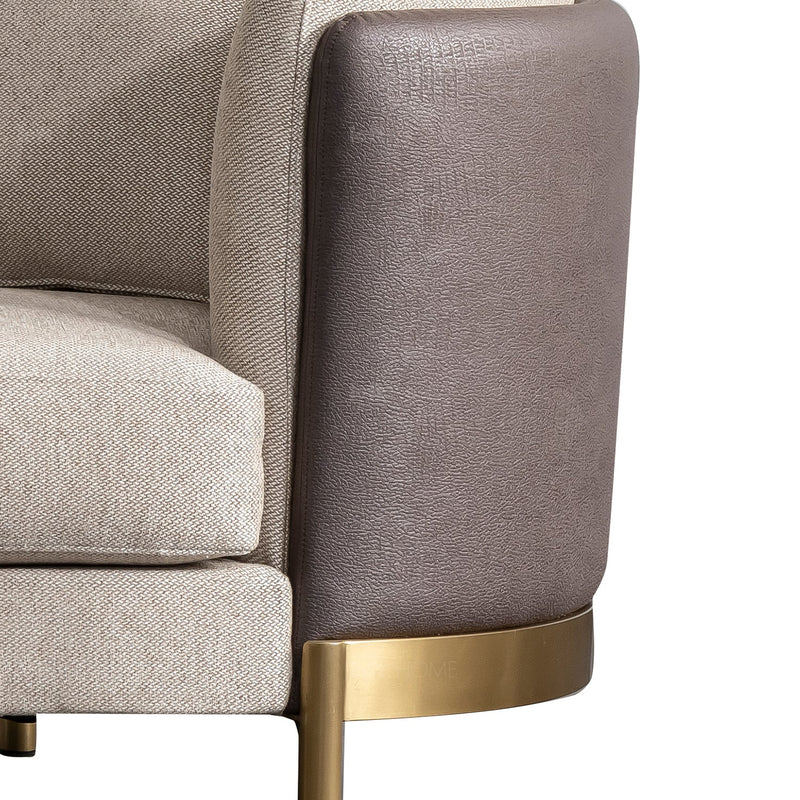 Modern Fabric 2 Seater Sofa GLAMOUR Material Details Chart